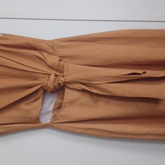 Nordstrom rock topshop satin twist drape sleevelees flare - leg jumpsuit size 0 - Picture 2 of 8